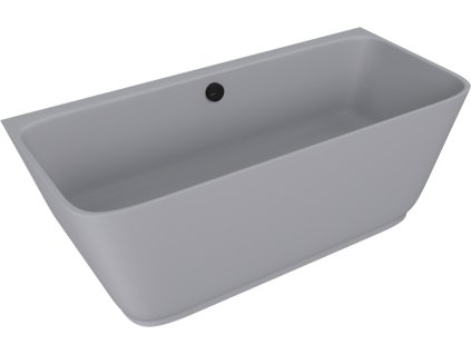 Polysan SKYLLA nástenná stojaca vaňa liaty mramor 170x75x60cm, šedá mat 72430.31