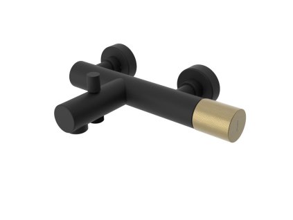 Sapho ULTRATAP nástenná vaňová batéria, čierná mat/zlato mat UT010TBG