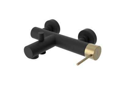 Sapho ULTRAMIX nástenná vaňová batéria, čierná mat/zlato mat UT010BG