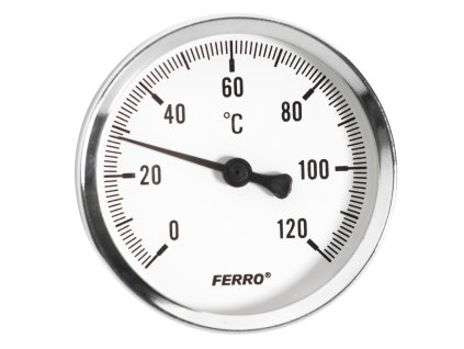 Novaservis Teplomer 80mm 1/2" AXIALNÍ 0-120°C T80120A