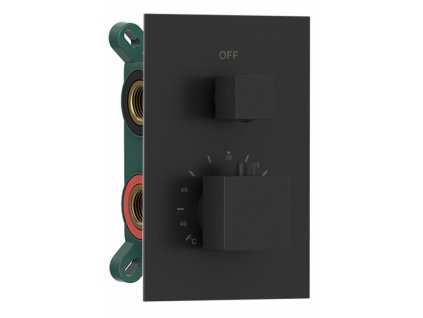 Sapho Podomietková sprchová termostatická batéria, box, 2 výstupy, čierna mat 1102-32B