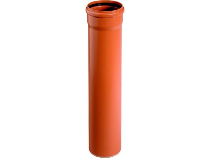 KG KGEM kanalizačná rúra DN125, 1000 mm, SN4, s hrdlom, PVC, oranžová, 221010