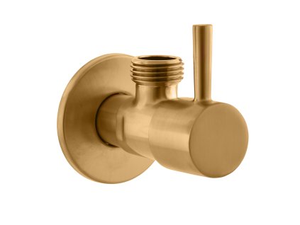 Rohový ventil s keramickým vrchom 1/2" x 3/8", zlatý - kartáčovaný RV0238ZK, RAV Slezák RV0238ZK