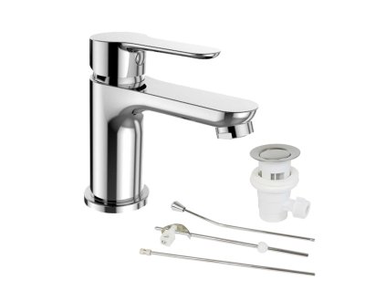 Mereo Umývadlová stojanková batéria, Zuna, s výpusťou, chróm CB10104Z