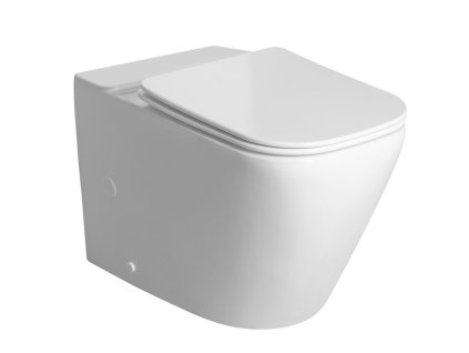 Sapho IMALA WC kombi misa, Vortex Rimless, 61x35,5cm, spodný/zadný odpad, biela PC107-111