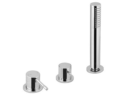 Sapho BLUE trojprvková batéria na okraj vane, chróm BUTECH3