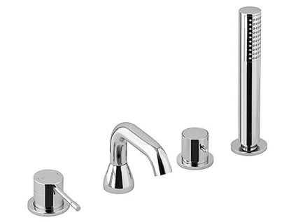 Sapho BLUE štvorprvková batéria na okraj vane, chróm BUTECH4