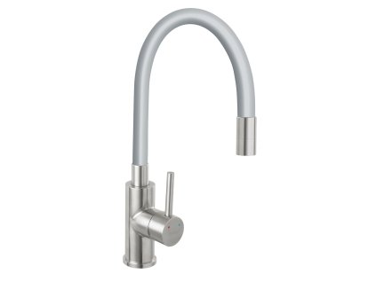 Novaservis Drezová stojanková batéria s elast. ramienkom, šedá-nerez 70710,4S