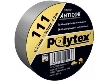 ANTICOR POLYTEX 111 páska 48mm, 50m plynotesná, vodotesná, vodeodolná, strieborno-sivá, 1110480500811