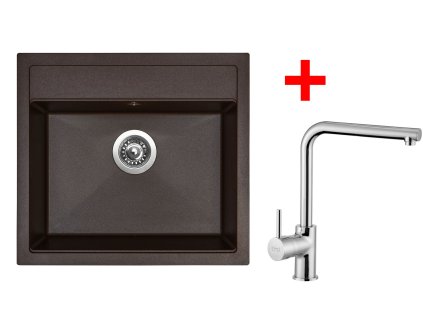 Sinks SOLO 560 Marone + ELKA lesklý G23893