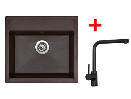 Sinks SOLO 560 Marone + ELKA Black matt G23993