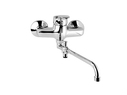 Mereo Nástenná batéria do byt. jadra, Sonáta, 100 mm, rúrkové ramienko 330 mm, bez príslušenstva, chróm CB602A03N