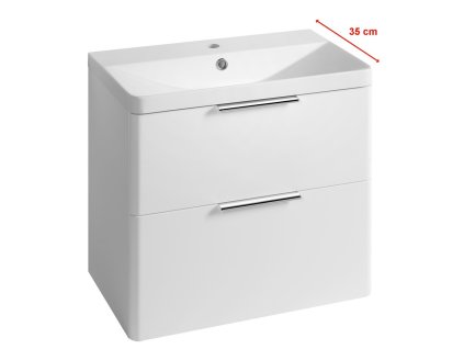 Aqualine DENEB umývadlová skrinka 60,5x55x34,5cm, biela mat DN264