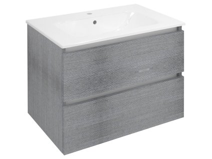 Sapho EZARA umývadlová skrinka 69,8x52x46cm, dub strieborný EZ701-1111