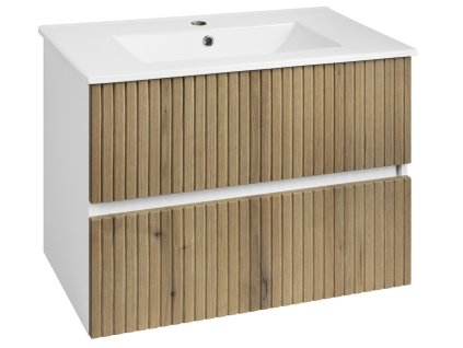 Aqualine PANEDA STRIP umývadlová skrinka 74,5x55x45,2cm, dub emporio PN375