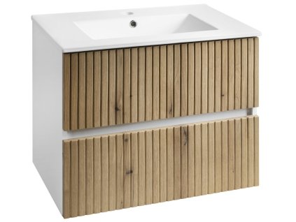 Aqualine PANEDA STRIP umývadlová skrinka 69,5x55x45,2cm, dub emporio PN370