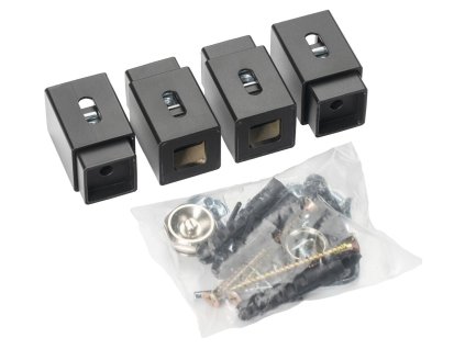 Aqualine Set držiakov radiátora TONDI, černá mat NDDT48T