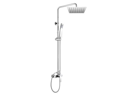 Mereo Eve sprchová batéria s hlavovou hranatou slim sprchou, nerez CBE60104SDE