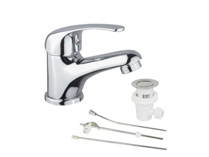 Mereo Umývadlová stojanková batéria, Lila, s výpusťou, chróm CBEE101