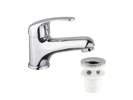 Mereo Umývadlová stojanková batéria vyššia, Lila, s clic-clac, vyššia varianta CBEE10104C