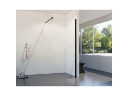 HOPA Walk-in sprchovací kút LAGOS BLACK NEW 200 Farba rámu - Čierna, Rozmer A - 120 cm, Rozmer C - 200 cm, Výplň - Číre bezpečnostné sklo - 8 mm BCLAGO12MBCN2