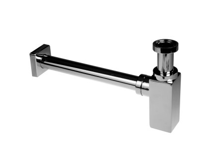 Mereo Sifón umývadlový hranatý, celokovový s prevlečnou maticou, chróm. mosadz, 5/4"x ø 32 mm CH13