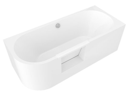 Polysan PORTAS R asymetrická vaňa s dvierkami, 180x75x60cm, biela 75561
