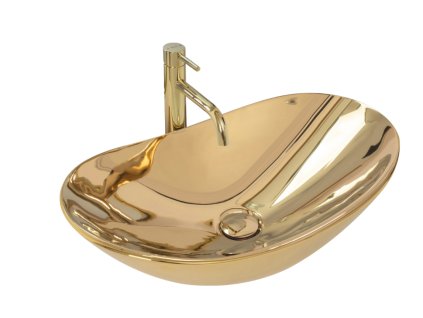 Rea Royal Gold 62 umývadlo na dosku, lesk, REA-U4545