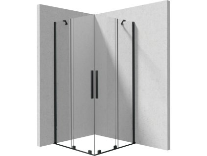 Aplomo Prizma 90x90 štvorcový sprchový kút, čierny, KPNNP09P09