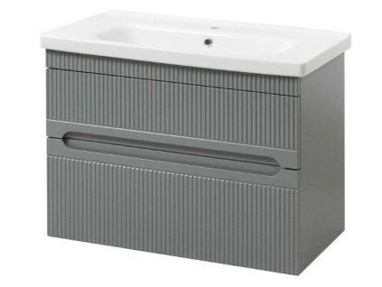 Lavedo Aria Air Grey 80 kúpeľňová skrinka s umývadlom, ARIA-GR-TPB-2-D-80