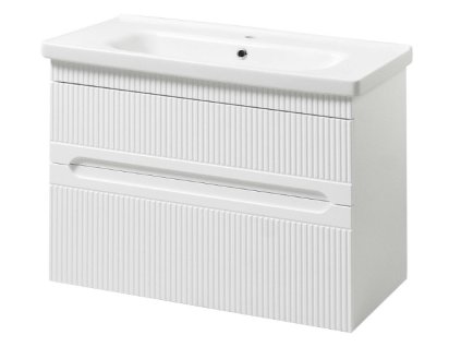 Lavedo Aria Air White 80 kúpeľňová skrinka s umývadlom, ARIA-WH-TPB-2-D-80