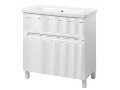 Lavedo Aria White 80 kúpeľňová skrinka s umývadlom, ARIA-WH-TNB-2-D-80