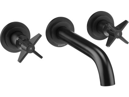 Aplomo Temisto umývadlová stojanková batéria, čierna, BQT_N54D