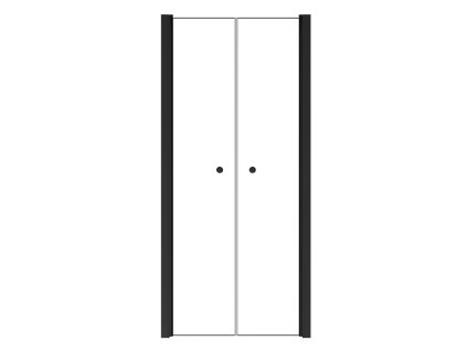 Sprchové dvere Besco Sinco Due, čierne Veľkosť sprchových dverí: 80 cm, 25560_80C