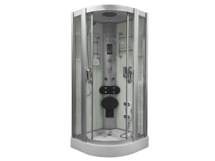 Aplomo Wolf šedý 90x90x220 parný masážny sprchový box, MO-09909AS