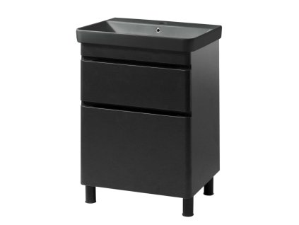 Lavedo Vivace Black 70 kúpeľňová skrinka s čiernym umývadlom, VIV-BLACK-70