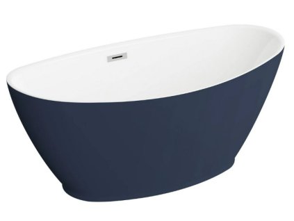 Polimat Mango 150x75 voľne stojaca akrylátová vaňa, modrá, 00525