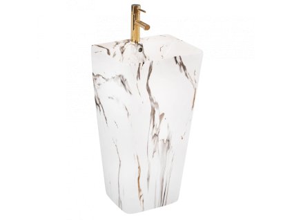 Rea Aris voľne stojace keramické umývadlo, mramor, REA-U6906