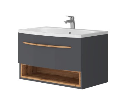 Lavedo Stellantis Antracit 80 kúpeľňová skrinka s umývadlom, STLL-ANT-80
