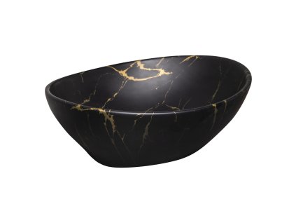 Keramické umývadlo Kerra Kratos 707, mramorový vzor, KR-707_MARBLE_BL_G