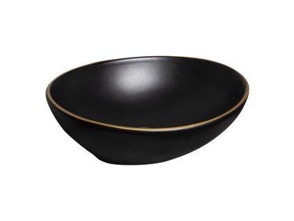 Keramické umývadlo Kerra Kratos 707, zlatý okraj, KR-707_BL_G