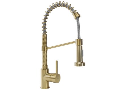 Rea Spring umývadlová batéria s výsuvnou sprchou, zlatá, REA-B4805