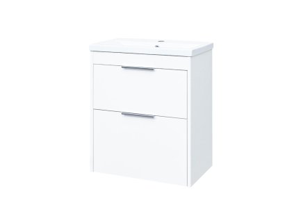 Mereo Vigo, kúpeľňová skrinka s keramickým umývadlom 61 cm, biela CN311