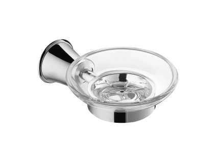 Aplomo Art Line sklenená mydelnička s mosadzným držiakom, chróm, AL53420CR