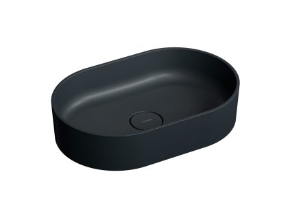 Aplomo Ovo M+ umývadlo pre kompozitný panel, matná čierna, OVOUNBLV