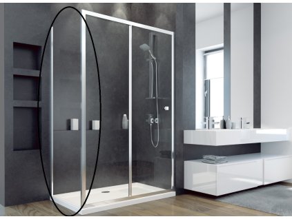 Besco Duo Slide pevná bočná časť, chróm Veľkosť sprchových dverí: 90 cm, PDS-90