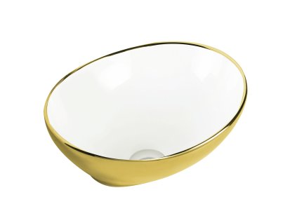 Keramické umývadlo Kerra Kratos 707, zlaté, KR707WHG