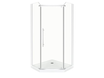 Kerra Glasgow Slim 90x90 päťuholníkový sprchový kút s vaňou, 693