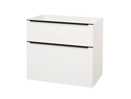 Mereo Mailo, kúpeľňová skrinka 81cm, biela,, čierne madlo CN511SB