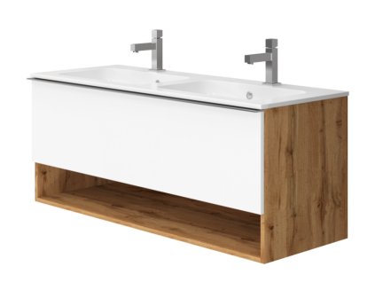 Lavedo Domus 120 kúpeľňová skrinka s dvojitým umývadlom, mramor, DM-120